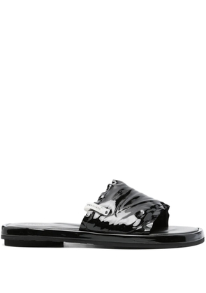 Premiata patent leather slides - Black