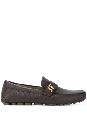 Ferragamo signature round toe loafers - Brown