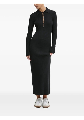 Abercrombie & Fitch ribbed maxi dress - Black