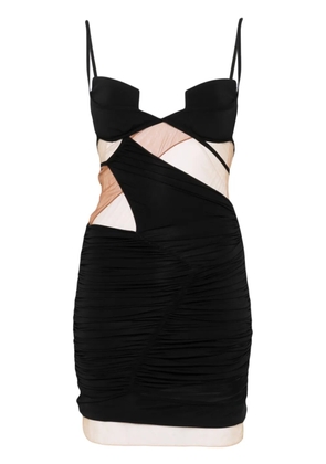 Nensi Dojaka sheer-panels mini dress - Black