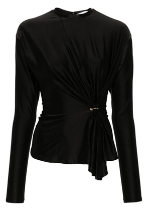 Rabanne gathered-detail top - Black