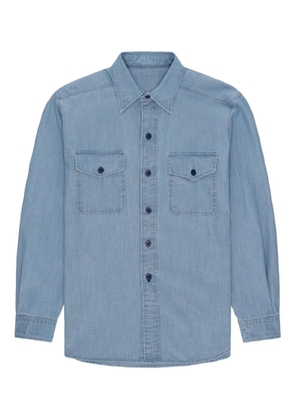 Fortela double-pocket cotton shirt jacket - Blue
