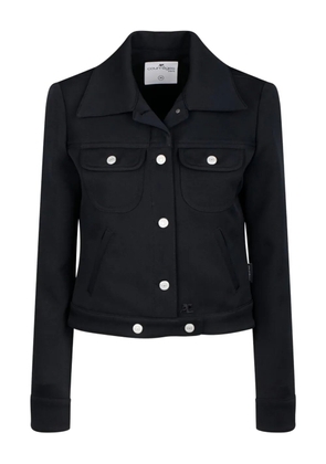 Courrèges twill trucker jacket - Black