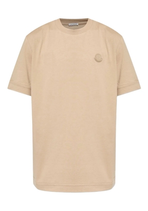 Moncler logo-patch cotton t-shirt - Neutrals