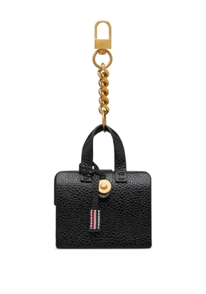 Thom Browne Mr. Thom leather bag charm - Black
