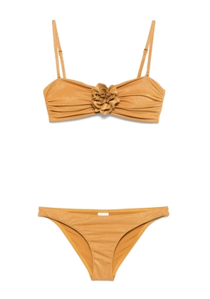 ZIMMERMANN Lucky Flower bikini top - Brown