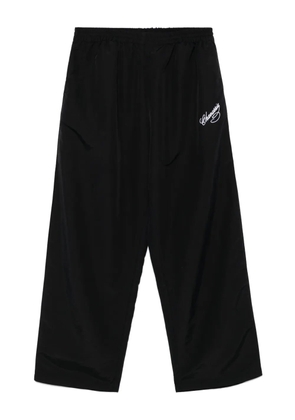 Willy Chavarria logo-embroidered track pants - Black
