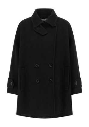Alberto Biani double-breasted wool coat - Black