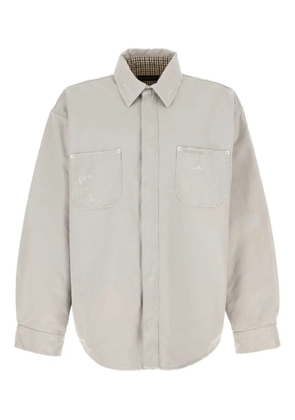 Balenciaga distressed-pockets shirt - Grey