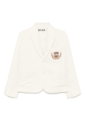 BODE embroidered logo-appliqué blazer - Neutrals