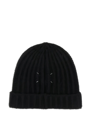 Maison Margiela ribbed wool beanie - Black