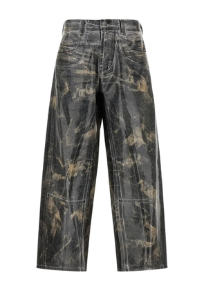 Diesel stonewashed silicone-cast jeans - Black