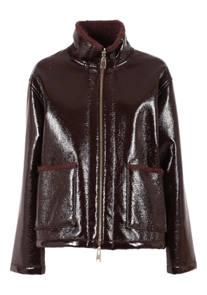 Lorena Antoniazzi high-neck zip-front jacket - Red