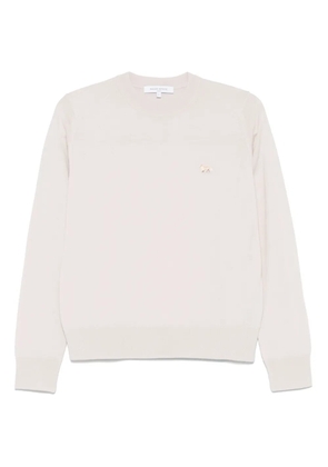 Maison Kitsuné Baby Fox-patch sweater - Neutrals