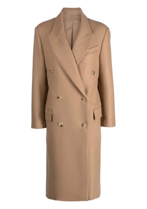 ARMARIUM long double-breasted coat - Neutrals