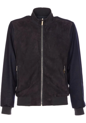 Moorer zip-up bomber jacket - Blue