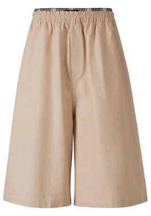 Willy Chavarria layered-detail shorts - Brown