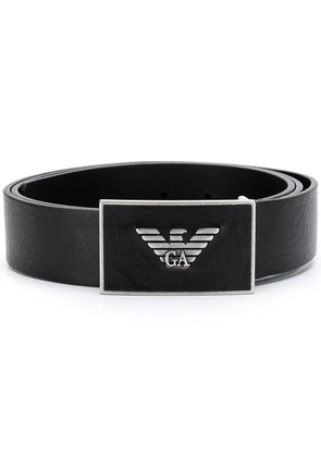 Emporio Armani metal logo belt - Black