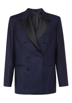 Brioni satin-lapels blazer - Blue