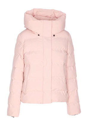 Save The Duck logo-patch puffer jacket - Pink