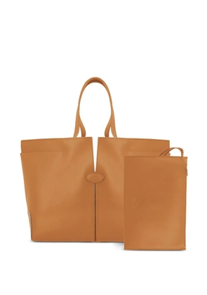 Tod's medium-small Di Bag Folio leather tote bag - Brown