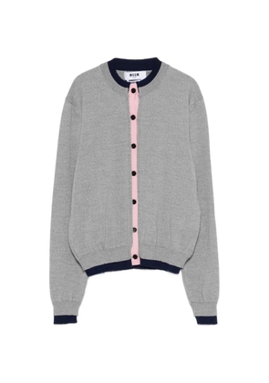 MSGM crew-neck cardigan - Grey