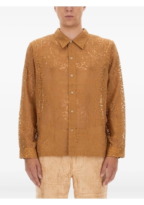 Séfr Maui lace-detail shirt - Brown
