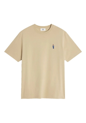Maison Kitsuné fox-embroidered cotton T-shirt - Neutrals