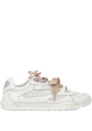 PINKO logo-lettering lace-up sneakers - White