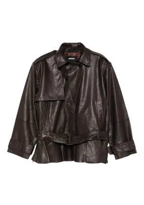 ROTATE BIRGER CHRISTENSEN leather jacket - Brown