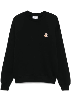 Maison Kitsuné Speedy Fox-appliqué sweatshirt - Black