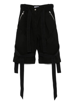 The Attico strap-detail shorts - Black
