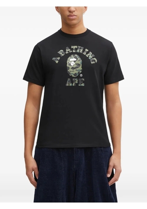 A BATHING APE® 1st Camo College logo-print T-shirt - Black