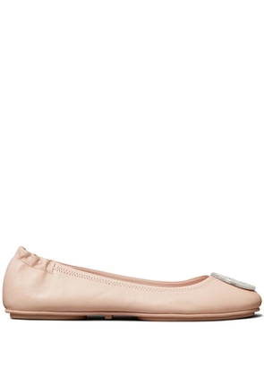 Tory Burch Minnie Travel leather ballerina shoes - Pink