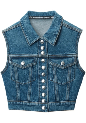 Alexander Wang trucker vest denim jacket - Blue