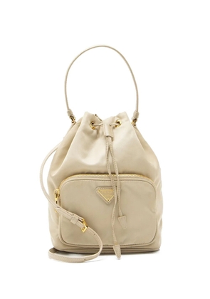 Prada Pre-Owned Duet Re-Nylon drawstring bucket bag - Neutrals