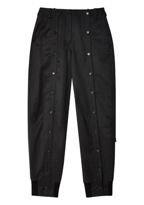 Simone Rocha button placket straight-leg trousers - Black