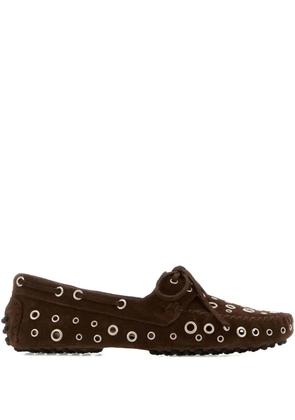 Gimaguas Car eyelets suede loafers - Brown