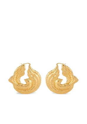 Nina Ricci twisted brass earrings - Gold