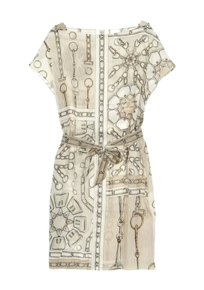 Hermès Pre-Owned belt-detail dress - Neutrals