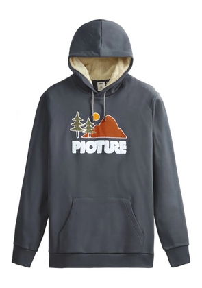 PICTURE embroidered-mountain hoodie - Blue