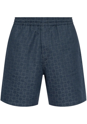 Givenchy monogram-pattern deck shorts - Blue