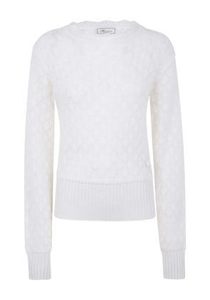 Blumarine lace-knit sweater - White
