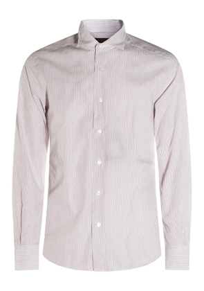 Glanshirt striped long-sleeved shirt - White