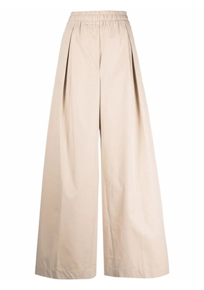 ASPESI wide-leg flared trousers - Neutrals
