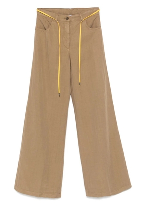 ASPESI striped wide-leg trousers - Brown