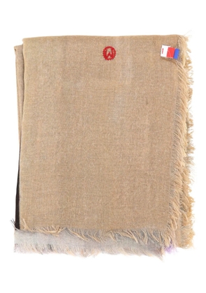 TALKING WALLS silk-blend scarf - Brown