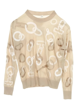 Hermès Pre-Owned chain-pattern sweater - Neutrals