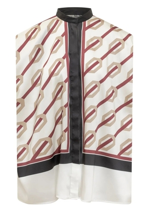 Calcaterra Vunica-print blouse - Neutrals