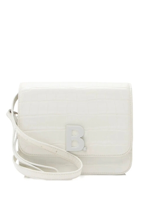Balenciaga Pre-Owned 2021 small B. embossed-leather shoulder bag - White
